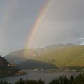 Aussicht mit Regenbogen